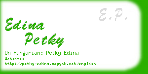 edina petky business card